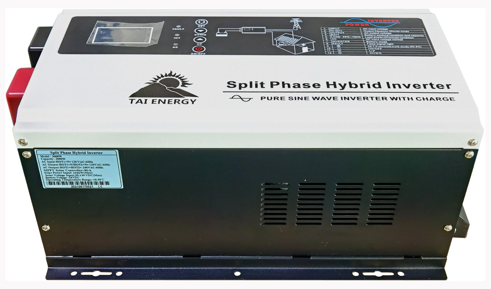 Inversor Híbrido Split Phase TaiEnergy 5kw MPPT  48V-AC120V - 240V 60HZ